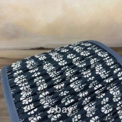 GreenRow Blue Multi Printed Drum Lamp Shade Medium Scuffed Bottom Read NWOB