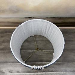 GreenRow Blue Multi Printed Drum Lamp Shade Medium Scuffed Bottom Read NWOB