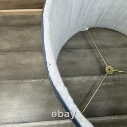 GreenRow Blue Multi Printed Drum Lamp Shade Medium Scuffed Bottom Read NWOB