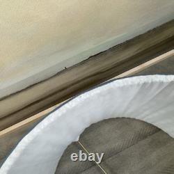 GreenRow Blue Multi Printed Drum Lamp Shade Medium Scuffed Bottom Read NWOB