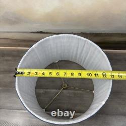 GreenRow Blue Multi Printed Drum Lamp Shade Medium Scuffed Bottom Read NWOB