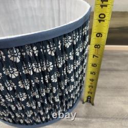 GreenRow Blue Multi Printed Drum Lamp Shade Medium Scuffed Bottom Read NWOB