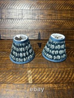 GreenRow Printed Sconce Lamp Shade Blue Floral Set Of 2 Open Box