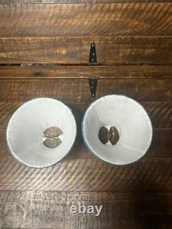 GreenRow Printed Sconce Lamp Shade Blue Floral Set Of 2 Open Box