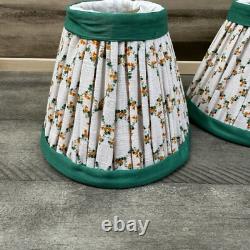 GreenRow Printed Sconce Lamp Shade Lattice Set/2 Green Multi 5h NWOB Read