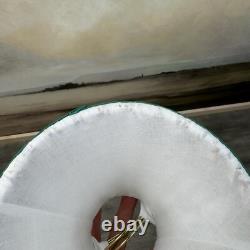 GreenRow Printed Sconce Lamp Shade Lattice Set/2 Green Multi 5h NWOB Read