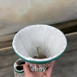 GreenRow Printed Sconce Lamp Shade Lattice Set/2 Green Multi 5h NWOB Read