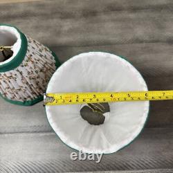 GreenRow Printed Sconce Lamp Shade Lattice Set/2 Green Multi 5h NWOB Read