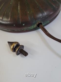 HANDEL Beautiful very large 29x 20 inches bamboo design table lamp ca 1915