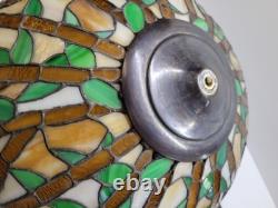 HANDEL Beautiful very large 29x 20 inches bamboo design table lamp ca 1915