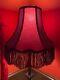 Handmade Victorian Lampshade Purple And Red Circus Fringe Vintage Lamp Shade