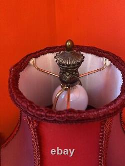 HANDMADE Victorian Lampshade Purple And Red Circus Fringe Vintage Lamp Shade