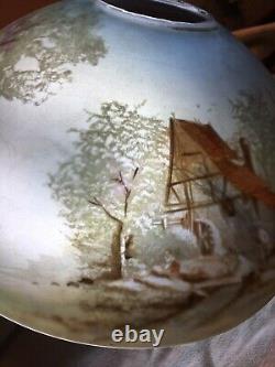 Handel Phoenix Pairpoint Pittsburgh Jeannette Antique Reverse Painted Lampshade