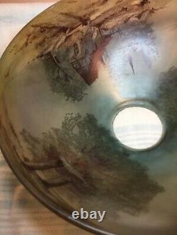 Handel Phoenix Pairpoint Pittsburgh Jeannette Antique Reverse Painted Lampshade