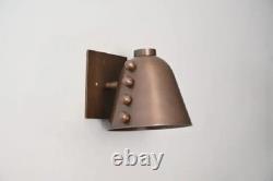 Handmade Stilnovo Style Brass Wall Sconce Mid Century Modern Cone Wall Light
