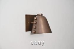 Handmade Stilnovo Style Brass Wall Sconce Mid Century Modern Cone Wall Light
