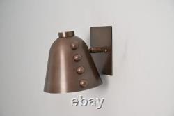 Handmade Stilnovo Style Brass Wall Sconce Mid Century Modern Cone Wall Light