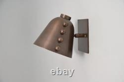 Handmade Stilnovo Style Brass Wall Sconce Mid Century Modern Cone Wall Light