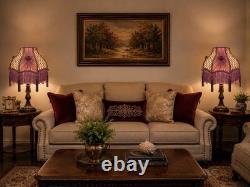 Handmade Victorian Fringe Lampshade Elegant Vintage Fabric Design