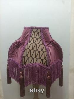 Handmade Victorian Fringe Lampshade Elegant Vintage Fabric Design