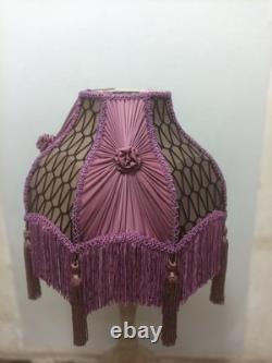 Handmade Victorian Fringe Lampshade Elegant Vintage Fabric Design