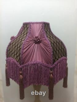 Handmade Victorian Fringe Lampshade Elegant Vintage Fabric Design