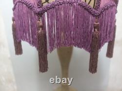 Handmade Victorian Fringe Lampshade Elegant Vintage Fabric Design