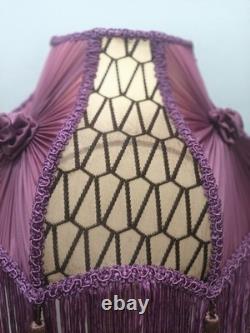 Handmade Victorian Fringe Lampshade Elegant Vintage Fabric Design