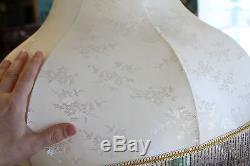 Huge Vintage Victorian CAPODIMONTE Porcelain Figural Large Table Lamp + Shade IT