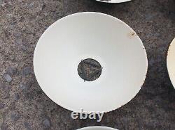 Industrial Military Surplus Enamel Metal Lamp Shade Reflector 8 Green Lot 9