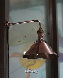 Industrial Vintage Copper shade Wall Lamp Retro Edison Wall Mount DIY Lighting