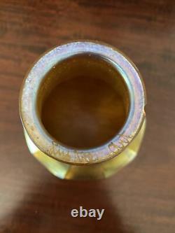 Iridescent Gold Lustre Art Glass Trumpet Shade