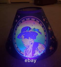 Jimmy Hendrix Paper Lamp Shade Signature Glows Under Black Light Vtg FLAWED OOAK