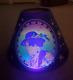 Jimmy Hendrix Paper Lamp Shade Signature Glows Under Black Light Vtg Flawed Ooak