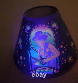 Jimmy Hendrix Paper Lamp Shade Signature Glows Under Black Light Vtg FLAWED OOAK