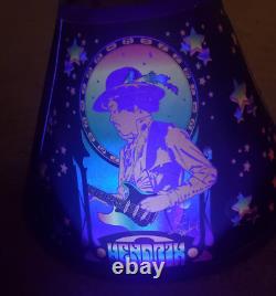 Jimmy Hendrix Paper Lamp Shade Signature Glows Under Black Light Vtg FLAWED OOAK
