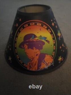 Jimmy Hendrix Paper Lamp Shade Signature Glows Under Black Light Vtg FLAWED OOAK