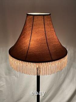 LARGE Vtg Victorian Art Deco Style Boho Floor Table Lamp Shade Bronze Gold 19