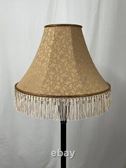 LARGE Vtg Victorian Art Deco Style Boho Floor Table Lamp Shade Bronze Gold 19