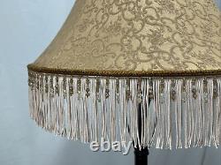 LARGE Vtg Victorian Art Deco Style Boho Floor Table Lamp Shade Bronze Gold 19