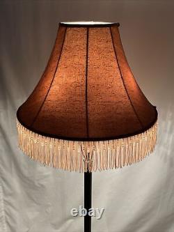 LARGE Vtg Victorian Art Deco Style Boho Floor Table Lamp Shade Bronze Gold 19