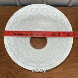LE SMITH Large MOON & STARS Milk Glass Shade 13 3/4 Antique Lamp Lighting Top
