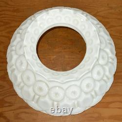 LE SMITH Large MOON & STARS Milk Glass Shade 13 3/4 Antique Lamp Lighting Top
