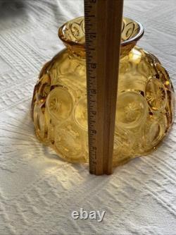 LE Smith Moon & Stars Amber Glass Parlor Lamp Shade Replacement 10
