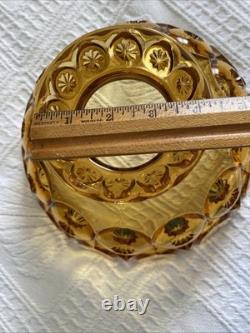 LE Smith Moon & Stars Amber Glass Parlor Lamp Shade Replacement 10