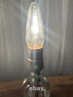 LEVITON Art Deco Ball glass Orb Table Boudoir Lamp Beaded Fringe Shade Set Of 2