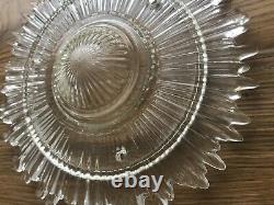 LOT 2 Vintage Glass Ceiling Light Lamp Shade Art Deco 3 Chain Starburst Antique