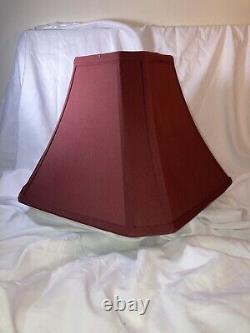 LOT 3 Sets Of Beautiful Burgundy MCM Vintage Lamp Shades 10 X 16 X 6