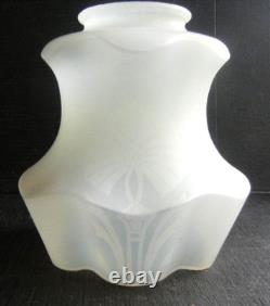 LOT OF 4 ANTIQUE TRANSLUCENT NICELY SHAPED HEXAGON LAMP SHADES With3 FLORAL DECOR