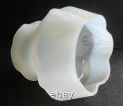 LOT OF 4 ANTIQUE TRANSLUCENT NICELY SHAPED HEXAGON LAMP SHADES With3 FLORAL DECOR